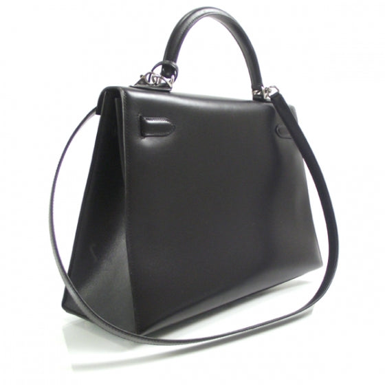 Hermes Box Leather Kelly 32 Black 3 of 10