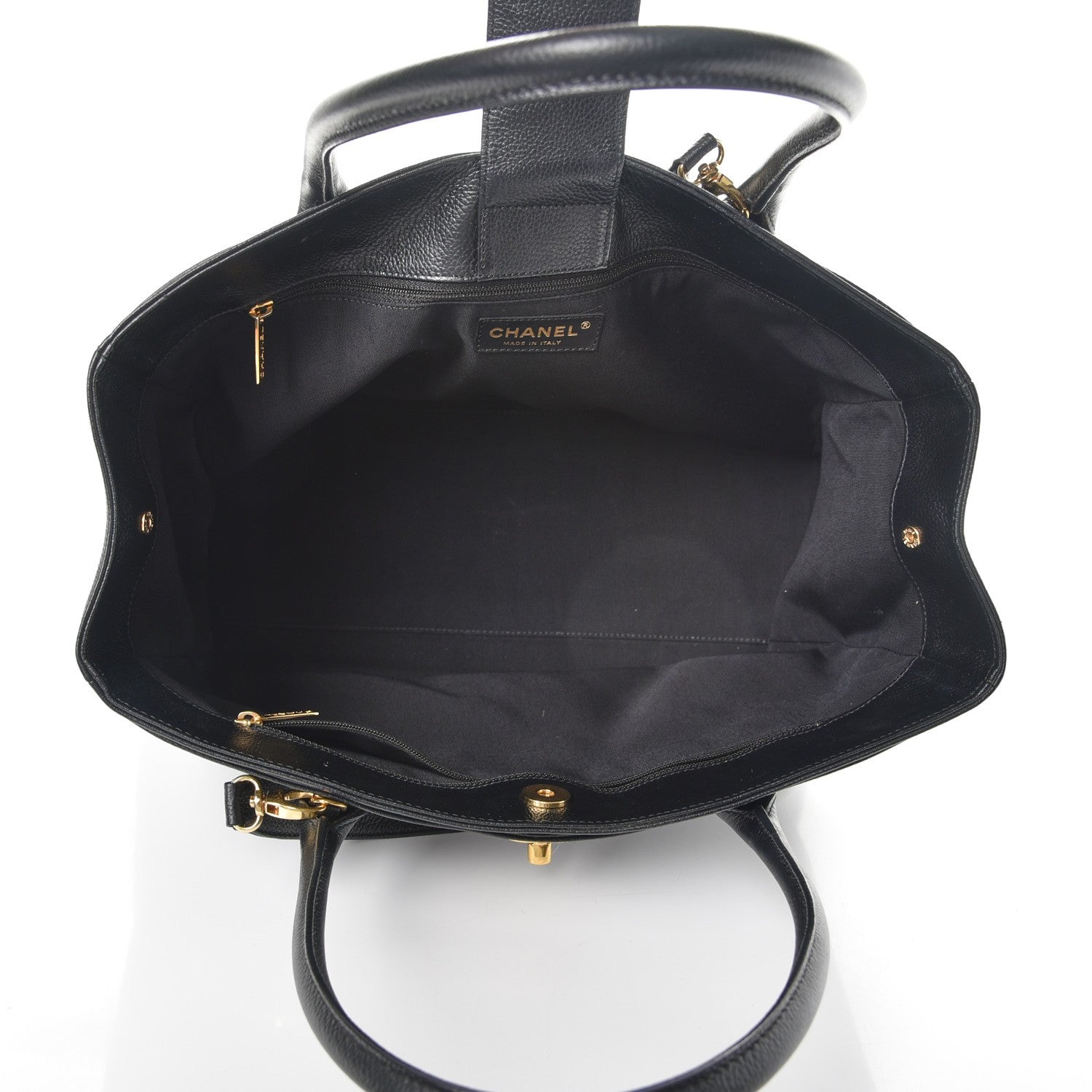 Chanel Calfskin Cerf Executive Shopper Tote Black 6 of 9
