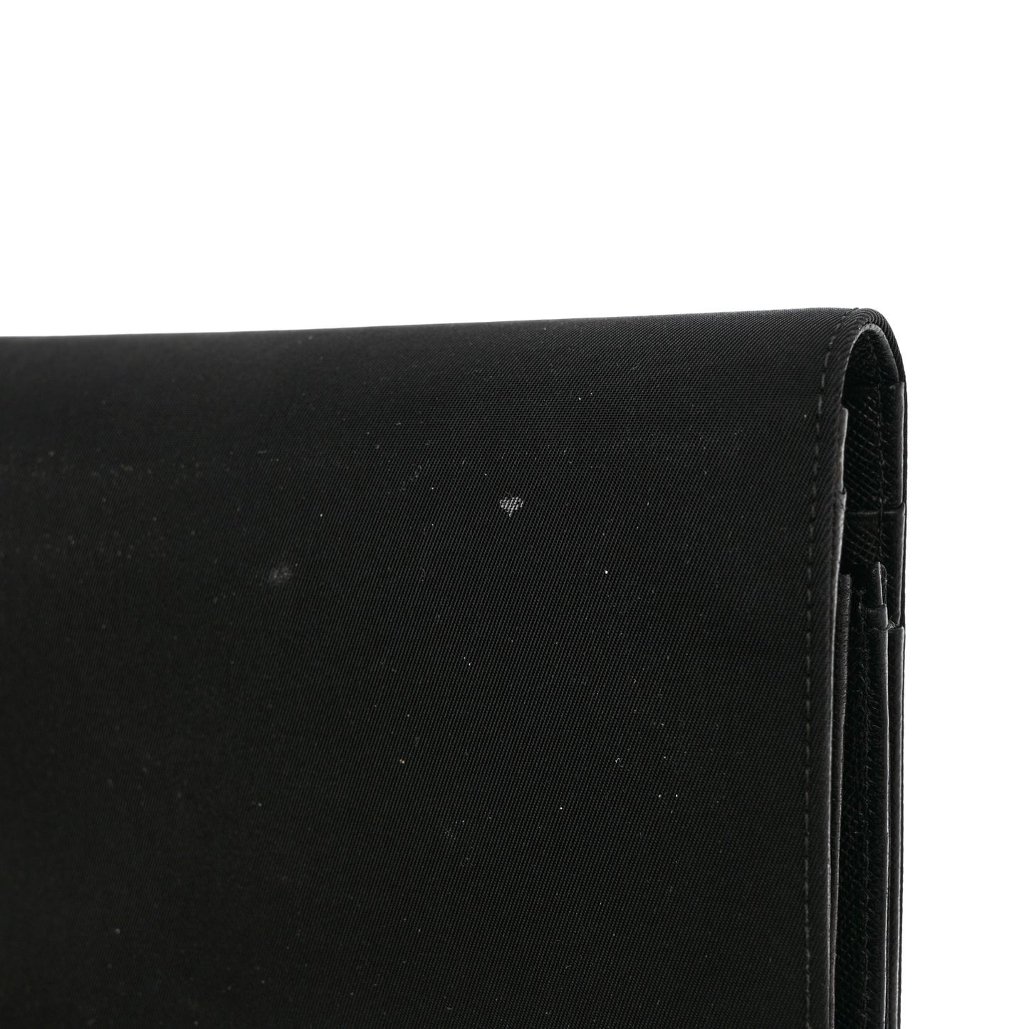 Tessuto Nylon Saffiano Flap Wallet Black