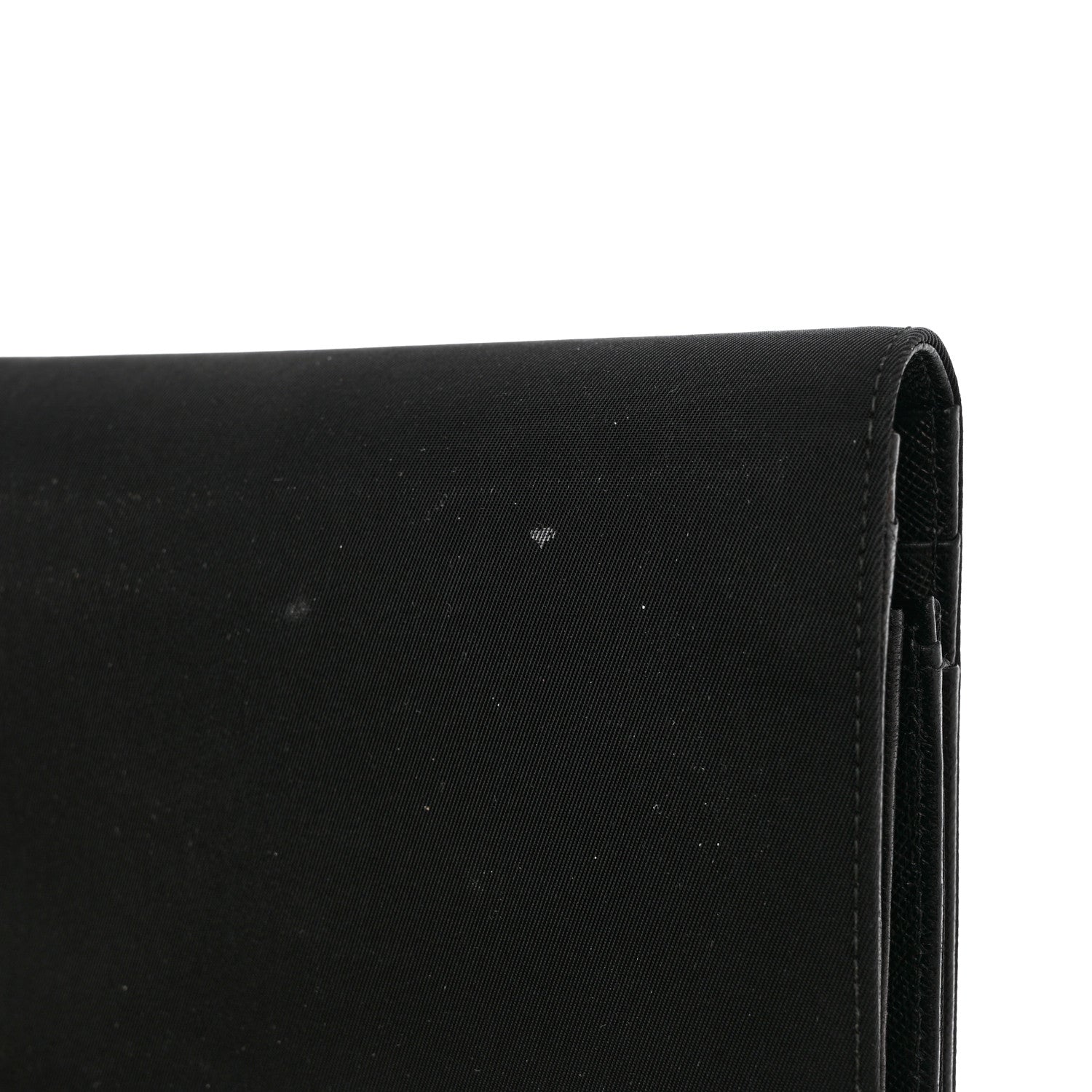 Prada Tessuto Nylon Saffiano Flap Wallet Black 8 of 10