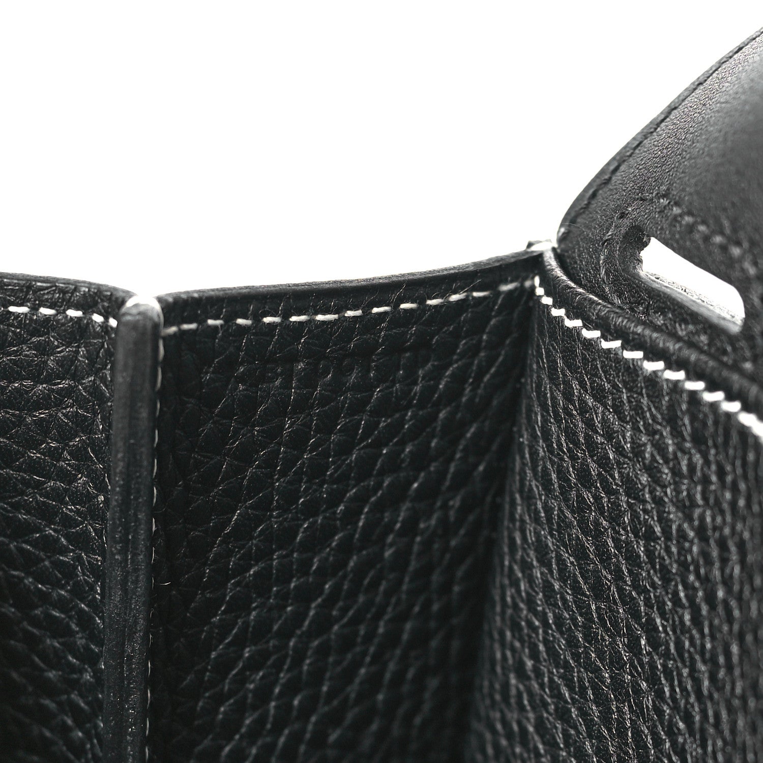 Hermes Taurillon Clemence Halzan 31 GM Black 8 of 10