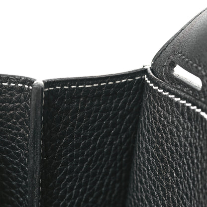 Hermes Taurillon Clemence Halzan 31 GM Black 8 of 10