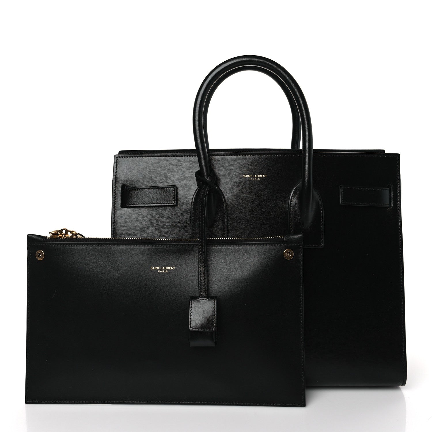 Saint Laurent Calfskin Small Sac De Jour Black 3 of 9