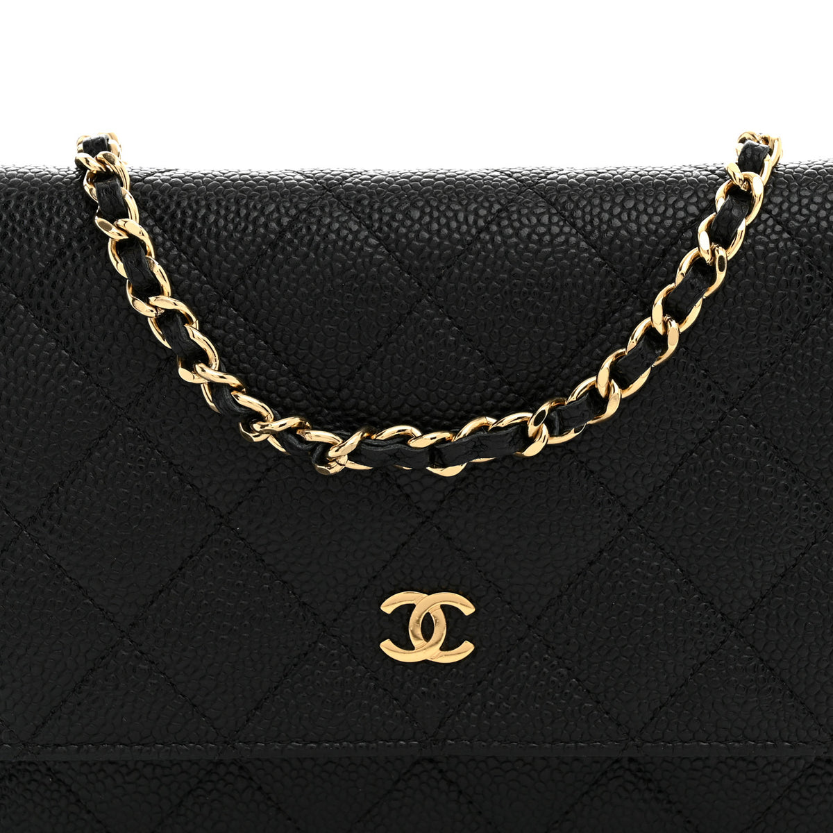 Chanel Caviar Quilted Wallet on Chain WOC Black 9 of 12