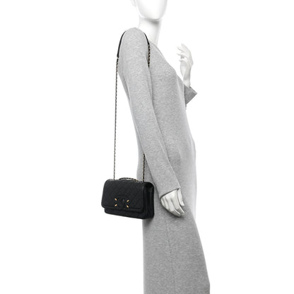Chanel Caviar Quilted Small CC Filigree Flap Black 2 of 10