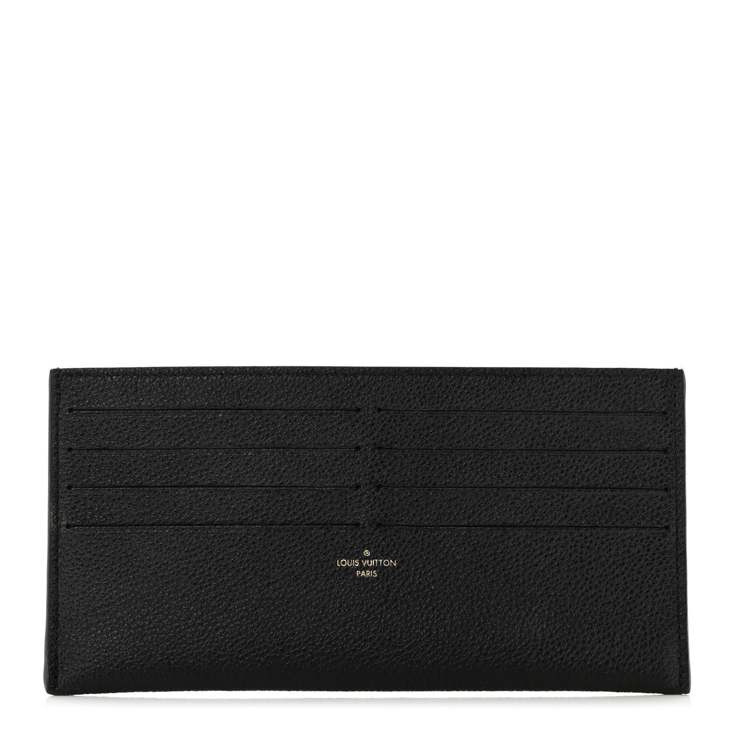 Calfskin Felicie Chain Wallet Card Holder Insert Black