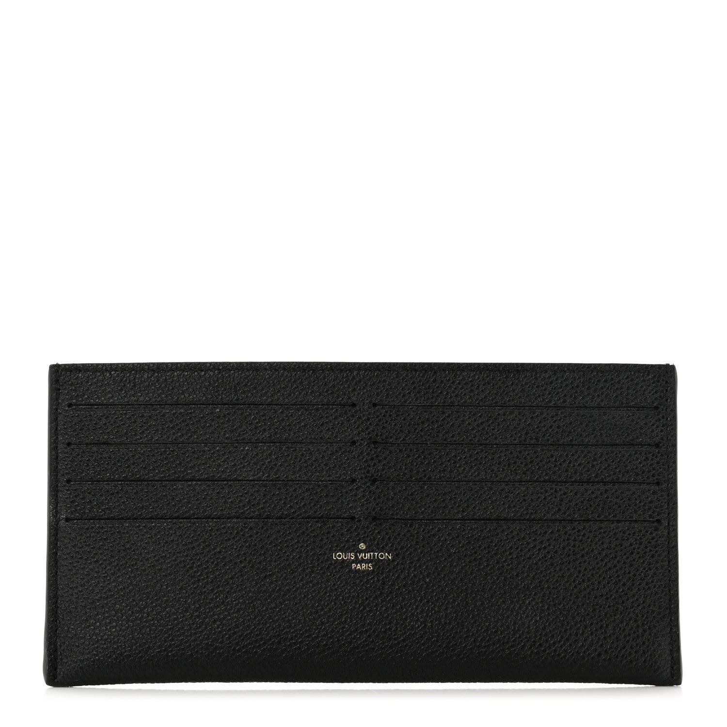 Louis Vuitton Calfskin Felicie Chain Wallet Card Holder Insert Black 1 of 6