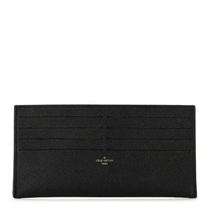 Louis Vuitton Calfskin Felicie Chain Wallet Card Holder Insert Black 1 of 6