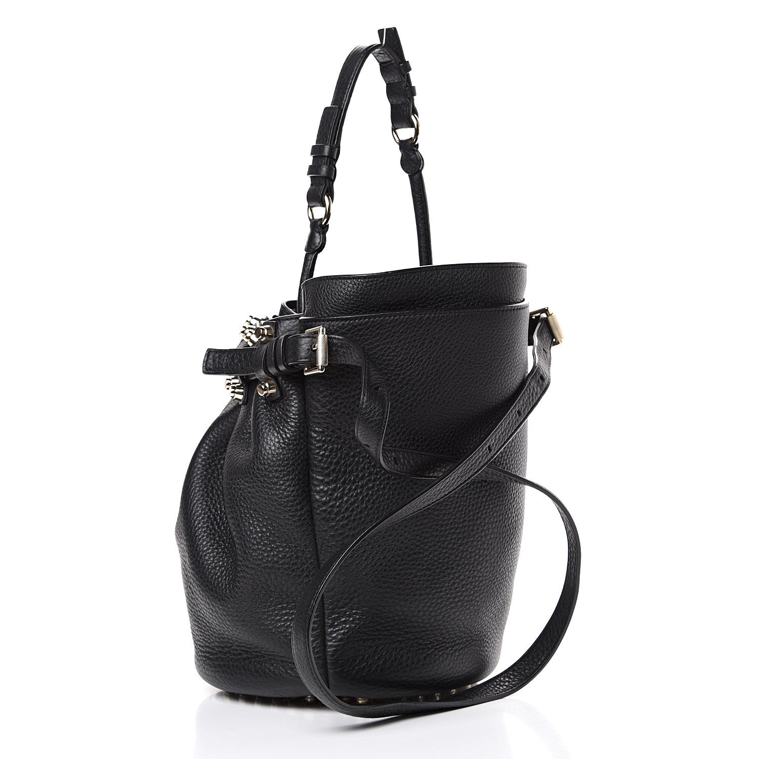 Alexander Wang Pebbled Lambskin Diego Bucket Black Nickel Hardware 2 of 10