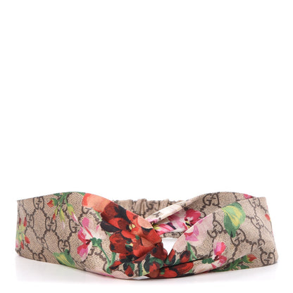 Gucci Silk Monogram Blooms Print Headband Antique Rose 1 of 8