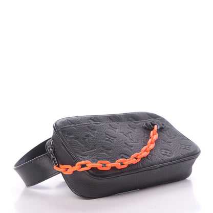 Louis Vuitton Taurillon Monogram Uniformes Solar Ray Soft Pochette Volga Belt Bag Black 4 of 12