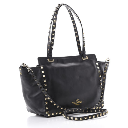 Valentino Garavani Vitello Small Rockstud Tote Black 2 of 15