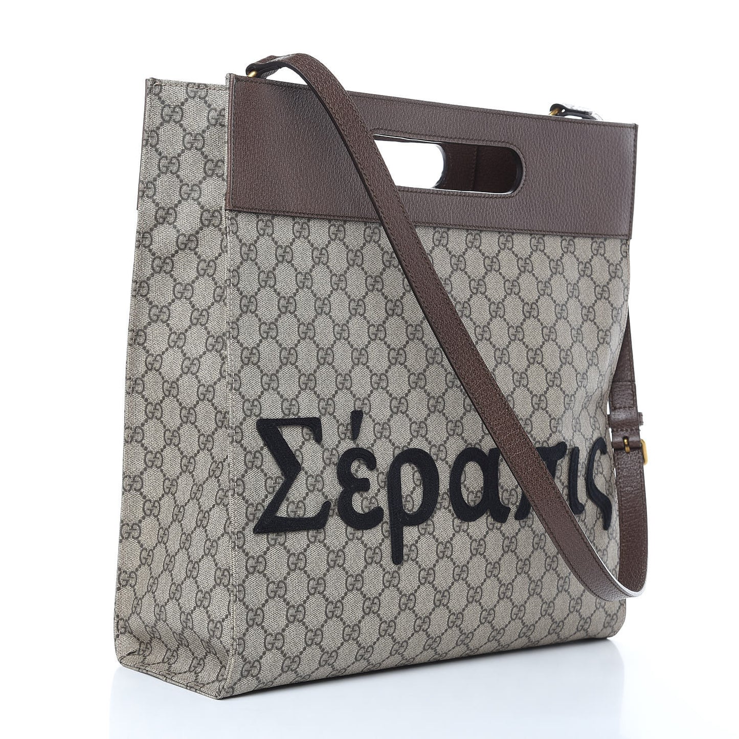 X DISNEY Soft GG Supreme Monogram Donald Duck Slip Handle Vertical Tote Beige New Acero