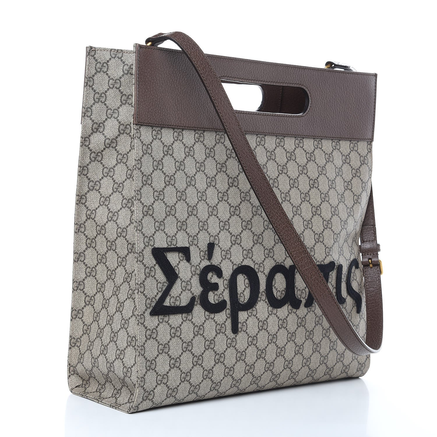 Gucci X DISNEY Soft GG Supreme Monogram Donald Duck Slip Handle Vertical Tote Beige New Acero 3 of 9