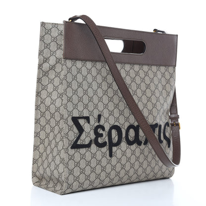 Gucci X DISNEY Soft GG Supreme Monogram Donald Duck Slip Handle Vertical Tote Beige New Acero 3 of 9