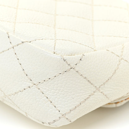 Chanel Caviar Quilted East West Flap White 14 of 19