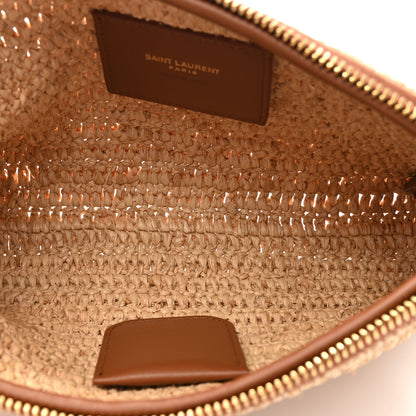 Saint Laurent Raffia Calfskin Gaby Crossbody Bag Natural Brick 5 of 11