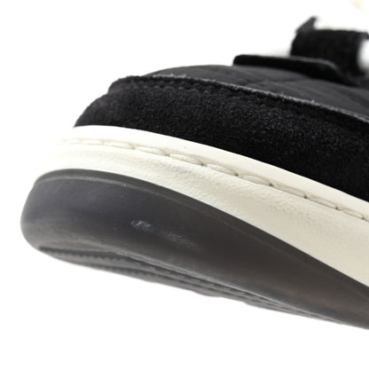 Chanel Suede Fabric Calfskin Womens CC Sneakers 35.5 Black White 10 of 12