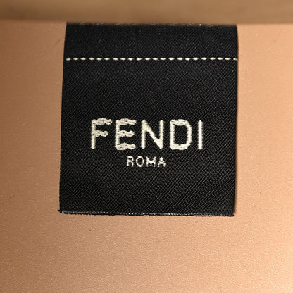 Fendi Vitello King Ceylon Plexiglass Woven Logo Debossed Small Fendi Sunshine Shopper Tote Miele Scuro 6 of 9