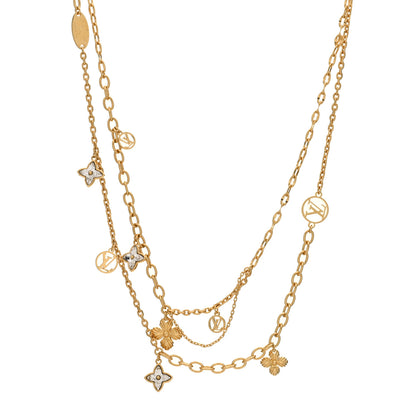 Louis Vuitton Metal Blooming Strass Necklace Gold 1 of 3