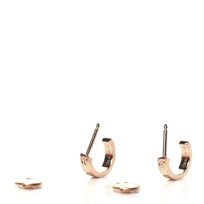 Cartier 18K Pink Gold Small LOVE Hoop Earrings 3 of 6