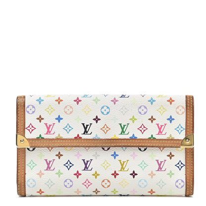 Louis Vuitton Monogram Multicolor Porte Tresor International Wallet White 1 of 17