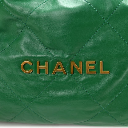 Chanel Shiny Calfskin Quilted Small Chanel 22 Green 12 of 14