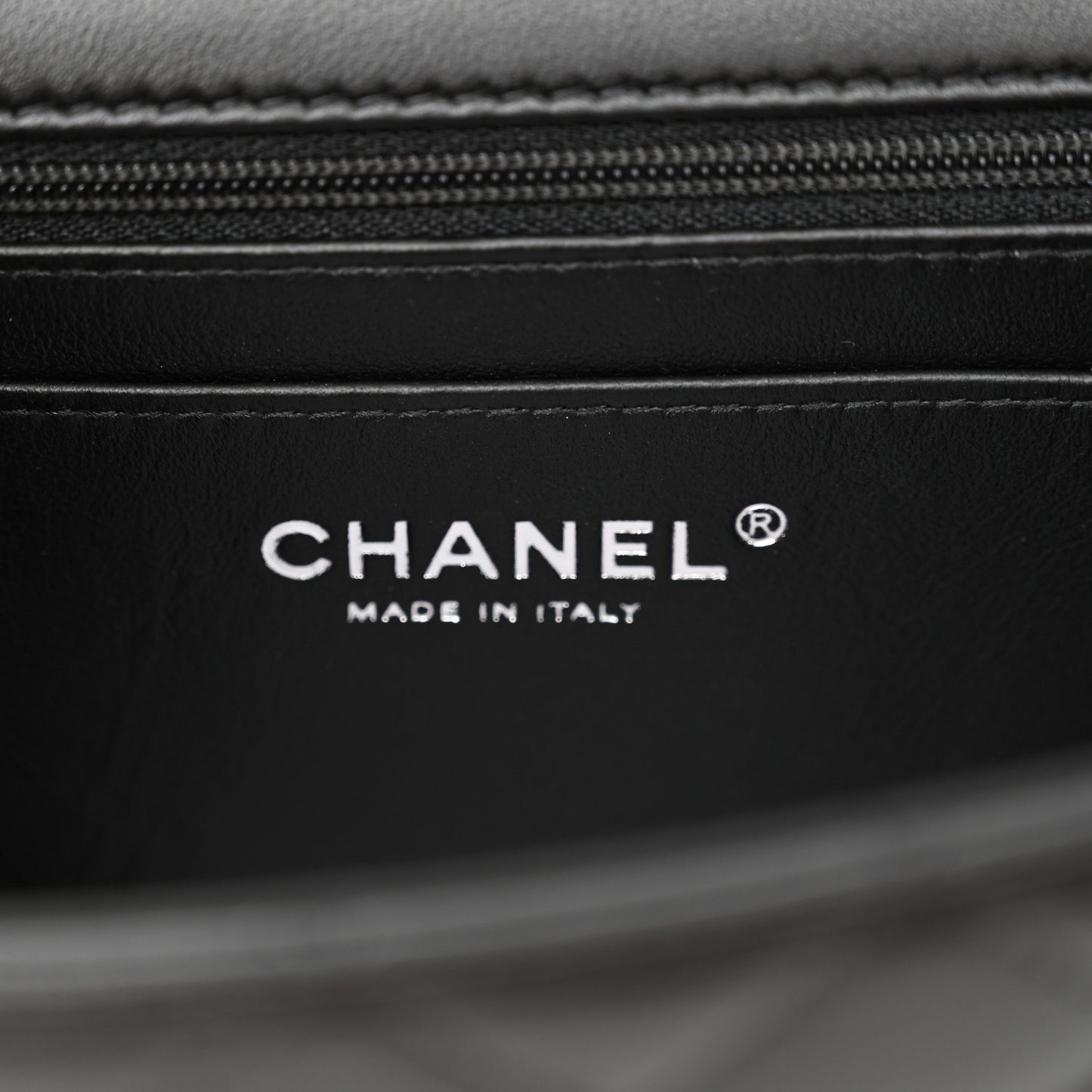 Lambskin Quilted Mini Top Handle Rectangular Flap So Black