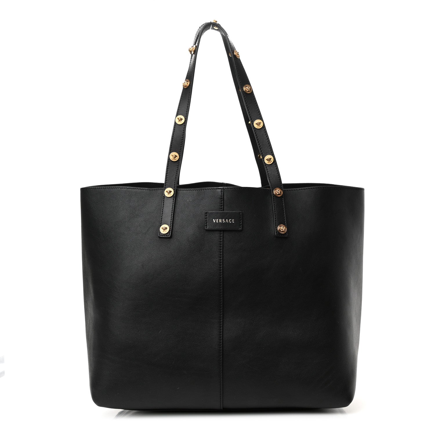 Versace Calfskin Palazzo Tote Black 1 of 10