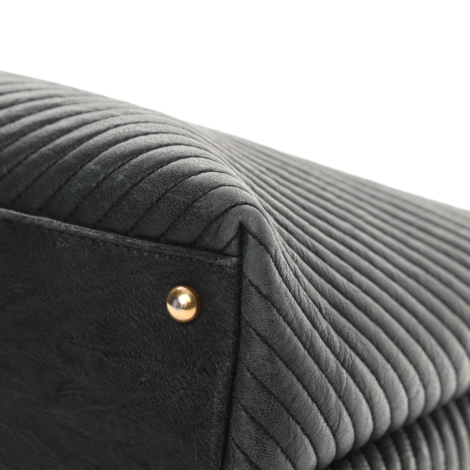 Chanel Wrinkled Lambskin Chevron Quilted Large Surpique Tote Black 10 of 17