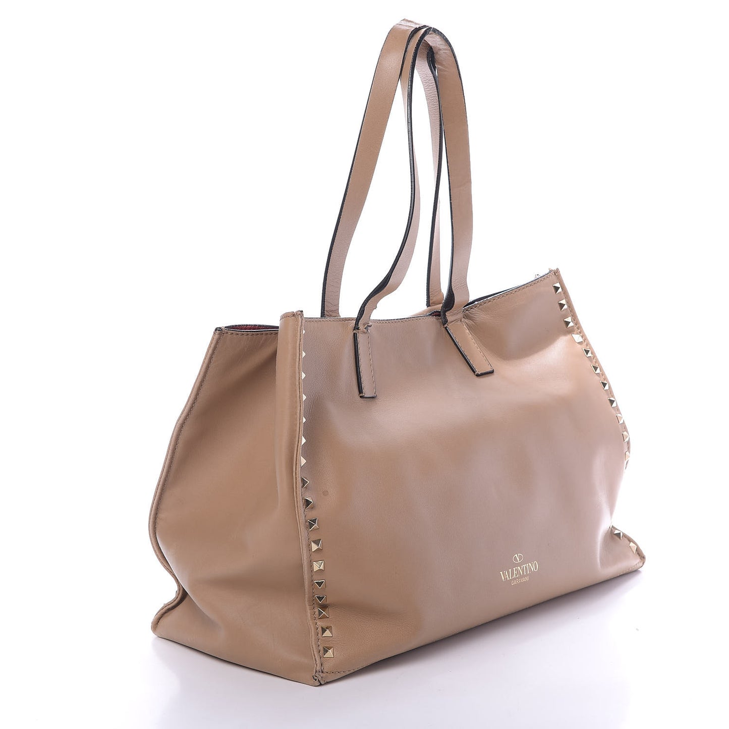 Nappa Medium Rockstud Soft Tote Soft Noisette