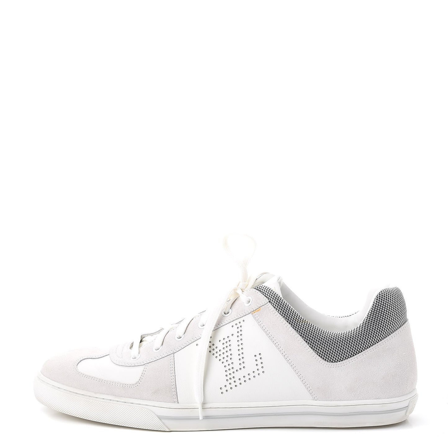 Mens Suede Calfskin Dream On Low Top Sneakers 11 White