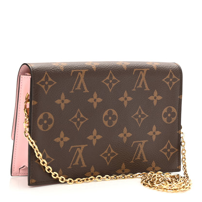 Louis Vuitton Monogram Flore Chain Wallet Rose Ballerine 3 of 9