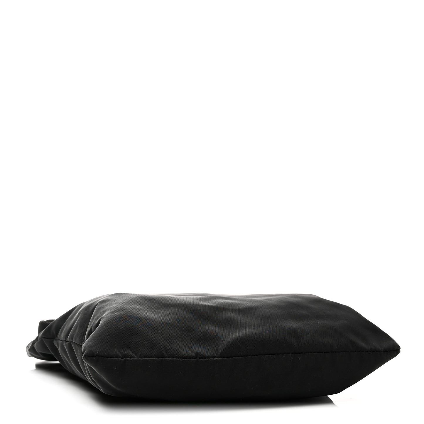 Tessuto Nylon Saffiano Flat Messenger Bag Black