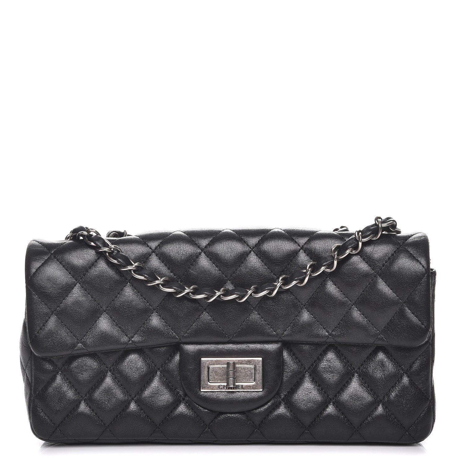 Chanel Calfskin Quilted Hybrid Reissue East West Flap Black 1 of 9