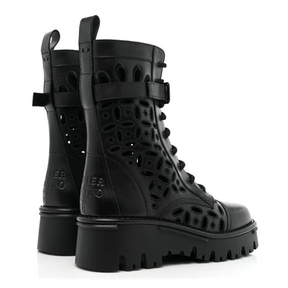 Valentino Garavani Calfskin Atelier 30/50mm Combat Boots 39 Black 5 of 16