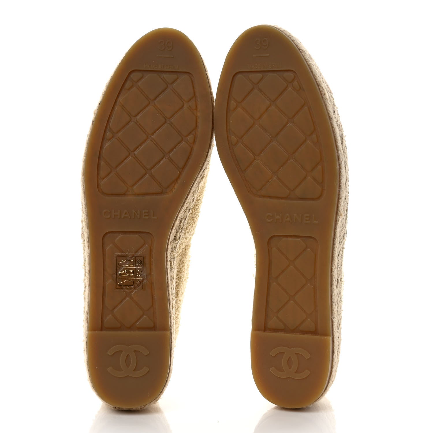 Chanel Fabric CC Espadrilles 39 Ecru Light Beige 5 of 10