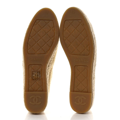 Chanel Fabric CC Espadrilles 39 Ecru Light Beige 5 of 10