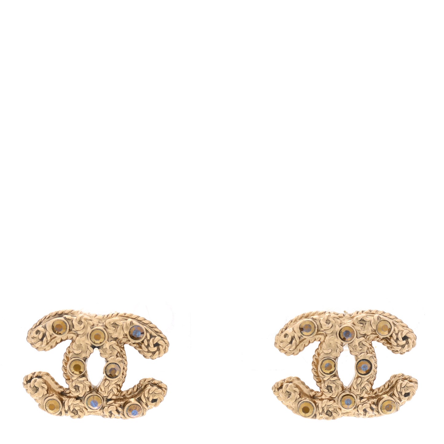 Crystal CC Earrings Gold