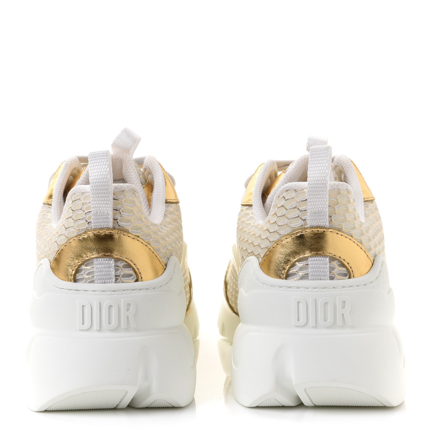 Christian Dior Mesh D-Connect Sneakers 37 Gold 5 of 10