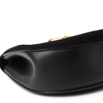 Chloe Suede Calfskin Mini Drew Shoulder Bag Black 6 of 9