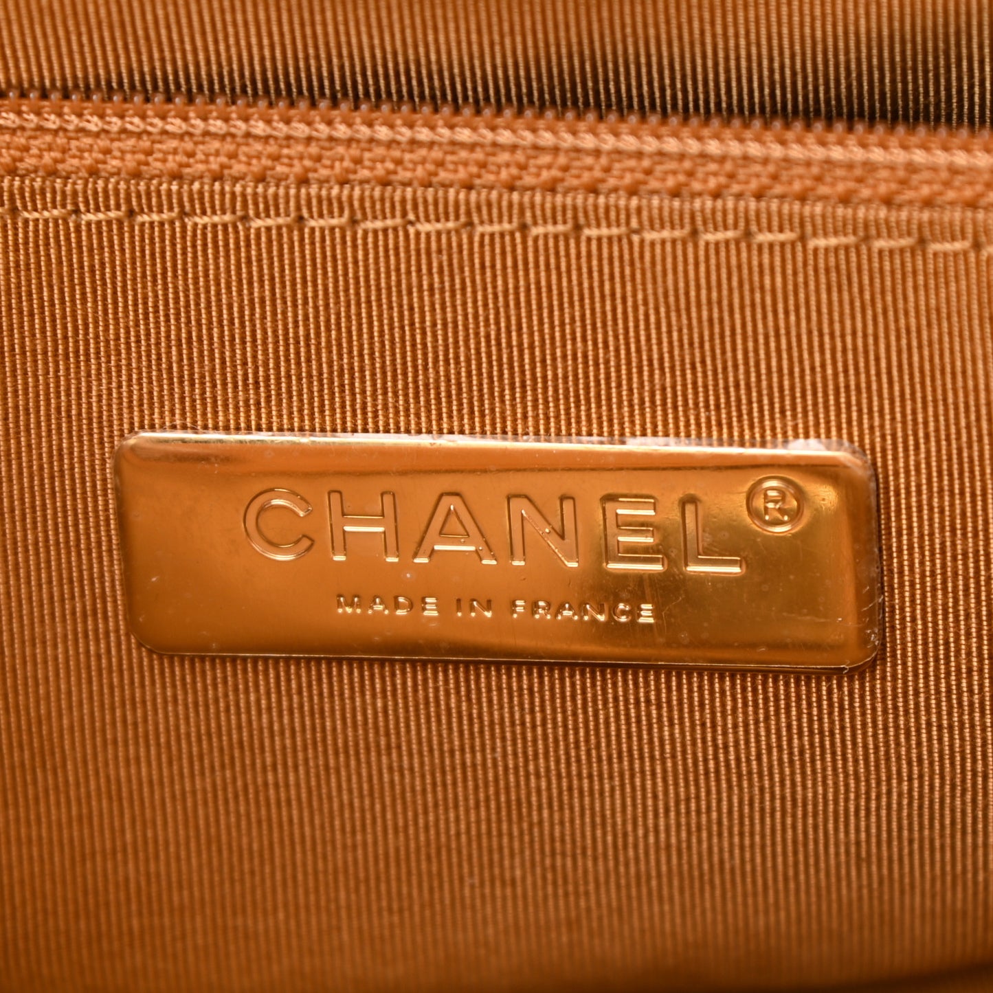 Lambskin Quilted Medium Chanel 19 Flap Light Brown