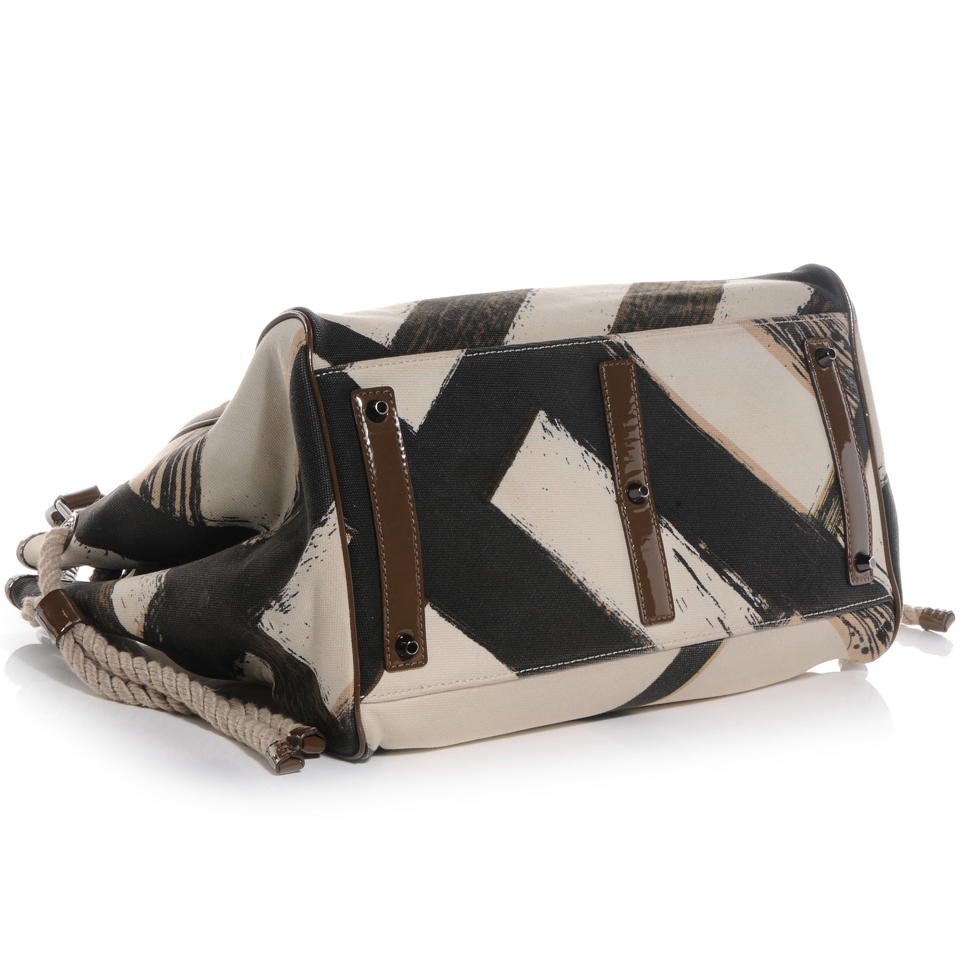Burberry Summer Canvas Bilmore Medium Tote Amber Bronze 5 of 10