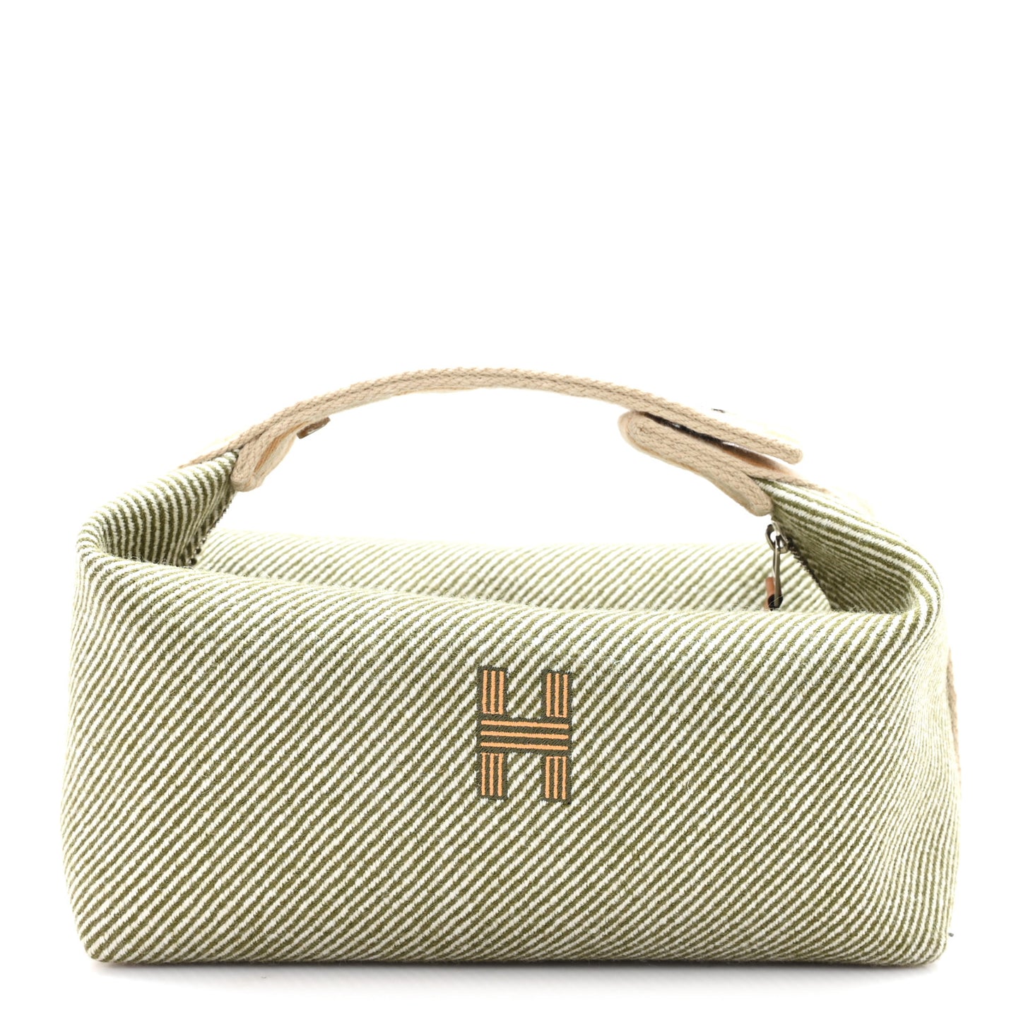 Wool Small Bride-A-Brac H Natte Pouch Vert Foret