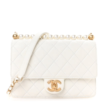 Chanel Lambskin Quilted Small Chic Pearls Flap White 1 of 10