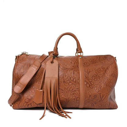 Louis Vuitton Supple Calfskin Embossed Virginia Cowboy Bandouliere 50 Brown 1 of 8