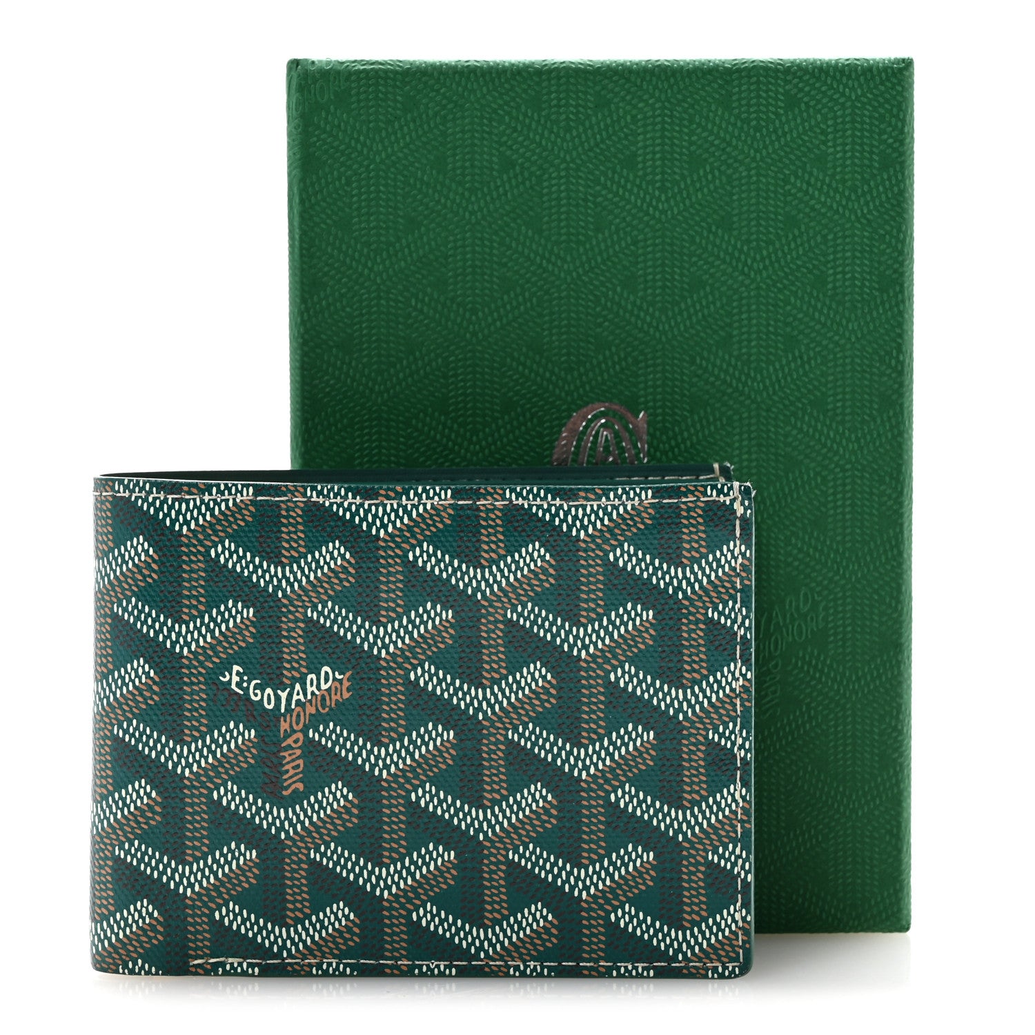 Goyard Goyardine Bi-Fold Victoire PM Wallet Green 8 of 8