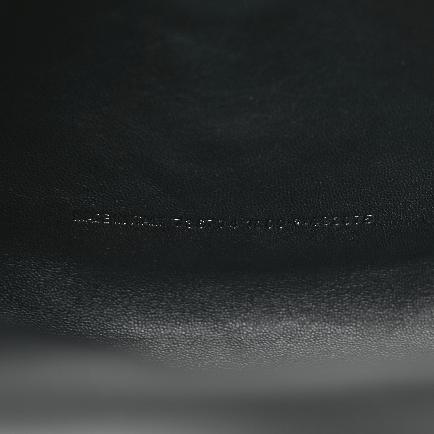 Calfskin Crocodile Embossed Medium Crush Pochette Clutch Black