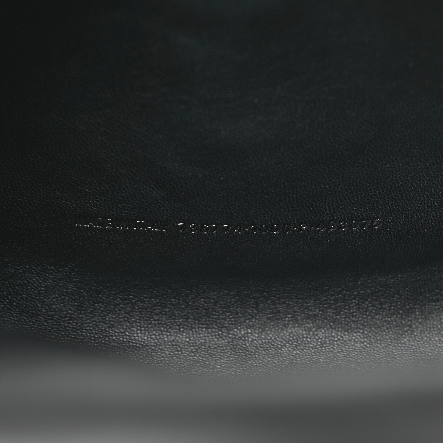Balenciaga Calfskin Crocodile Embossed Medium Crush Pochette Clutch Black 7 of 10