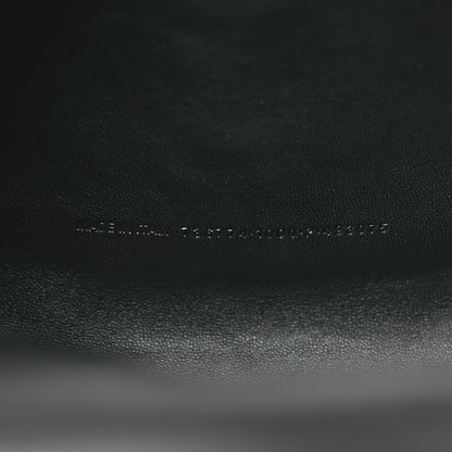 Balenciaga Calfskin Crocodile Embossed Medium Crush Pochette Clutch Black 7 of 10